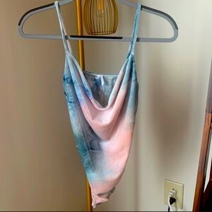 Urban Outfitters Trendy Women’s Pink and Blue Small Bodysuit